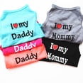 thumbnail image 2 of Ropa para mascotas Love, camisetas de algodón para mascotas, ropa para gatos, gatitos, chalecos, ropa para perros pequeños, chalecos para mamá y papá, ropa para mascotas, 2 of 5