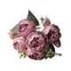 thumbnail image 4 of Ramo de novia artificial de tallo largo con flores artificiales rústicas. Rosa violeta, 4 of 9