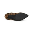 thumbnail image 5 of BLISSFUL STEP Women's Pointy Toe Stiletto Heels Ankle Boots Leopard 10, 5 of 8