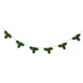 thumbnail image 2 of Kuntesetty 180cm Christmas Felt Garland Decoration Decorative Accessories Ready to Hang 3 Leaves Design, 2 of 9
