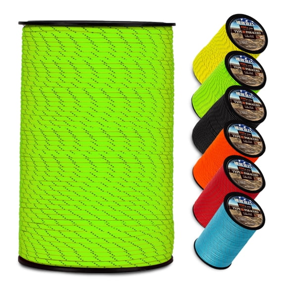 HERCULES Type III Paracord 550 Paracord Rope Parachute Cord, 50' Reflective Paracord for Survival Paracord, Survival Cord