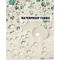 thumbnail image 5 of Pack of 2 Outdoor Pillow Covers, Flower Teal Grey Cherry Blossoms Cotton Linen Background Waterproof Square Throw Pillowcase Cushion Decorative Pillow Covers for Couch Patio Tent, 26x26 in, 5 of 6
