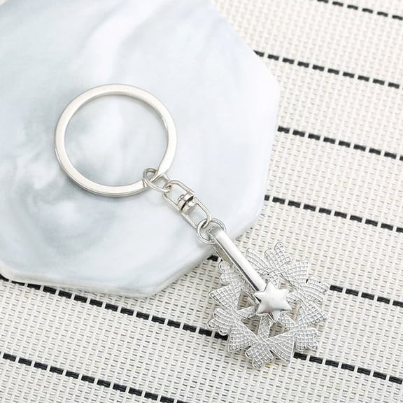HAMPPLIES 1Pack Lovely Bag Pendant Zinc Alloy Snowflake Key Decoration Handbag Accessories
