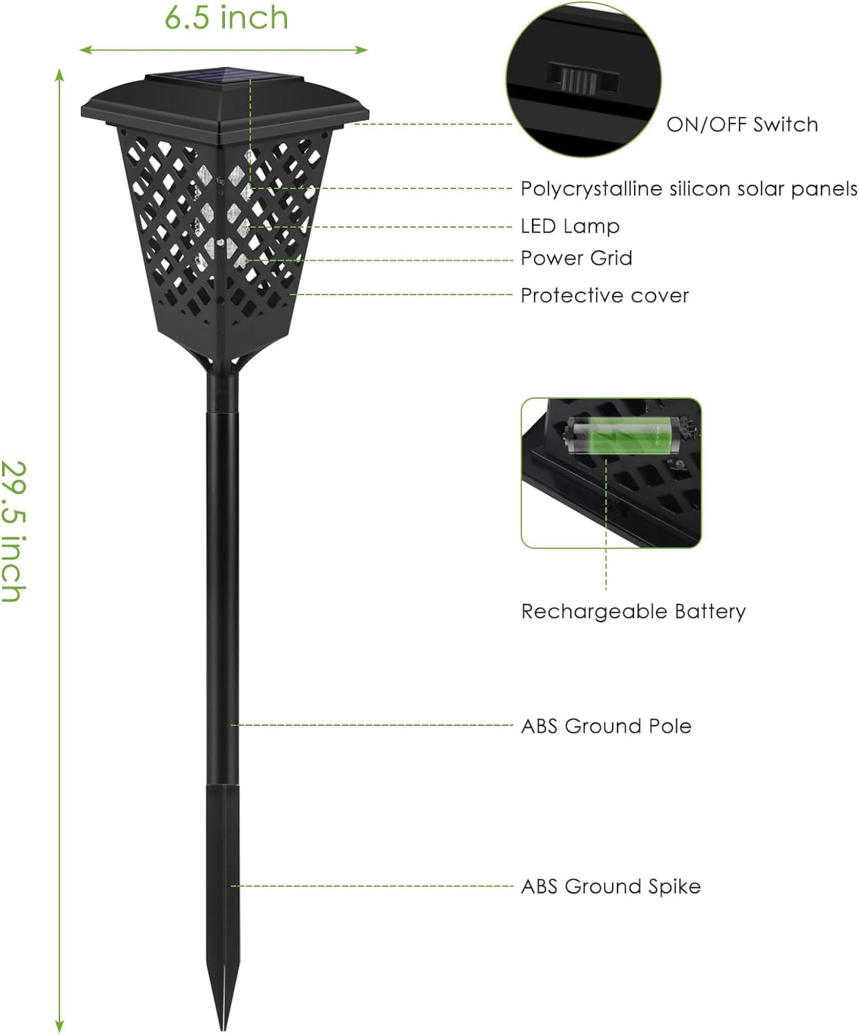 Jahy2Tech Outdoor Mosquito Exterminator & Illumination Waterproof Bug Zapper, 2 Count