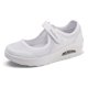 thumbnail image 3 of Blanco Talla 39 【245】 Zapatos de mujer de gran tamaño Primavera y verano Zapatos deportivos de malla transpirable Zapatos de cuña Cojín de aire Zapatos de mujer mecedores Zapatos de mamá para mujer, 3 of 8