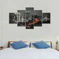 thumbnail image 6 of TISHIRON 5PCS Framed Canvas Wall Art Set,60"x32" Boston Night Panoramic Cityscape Canvas Art Decor, 6 of 7