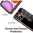 thumbnail image 3 of IBAOLEA iPhone 11 Case for Women Girls with Camera Protection,Luxury Plating Love Heart iPhone 11 Phone Case,Soft TPU Bumper with Small Love Pattern Protective Cover iPhone 11, 3 of 6