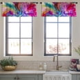 thumbnail image 3 of LALILO Kitchen Curtain Valance Colorful Shapes Color Rod Pocket Window Curtain 52"x 18" Set of 2, 3 of 5
