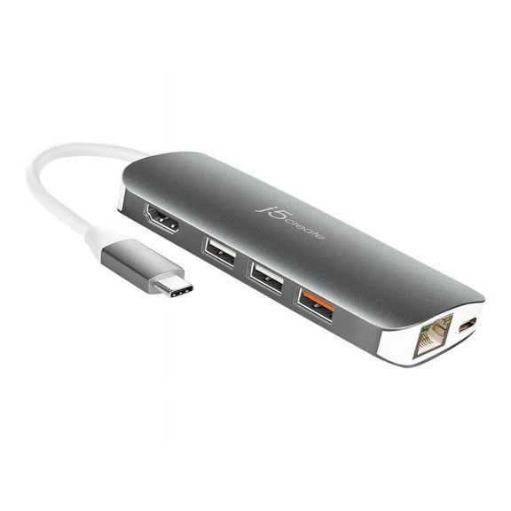 j5create JCD384 - Docking station - USB-C - VGA, HDMI - GigE