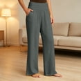 thumbnail image 4 of Wensltd Women Sweat Pants High Waisted Wide Leg Pants Casual Loose Comfy Trousers With Pockets For Yoga Work Daily Wear, 4 of 9