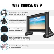 Inflatable Movie Screen Outdoor 15 Feet with Blower, Carry Bag, Tethers & Stakes, Black