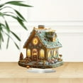 thumbnail image 4 of 2D Multi-Functional British-Style Decorative Office Cafe Desktop Gingerbread House, Talebook-Style Ornament With Warm Light, Perfect For Christmas Decoration And Daily Tabletop, 4 of 6