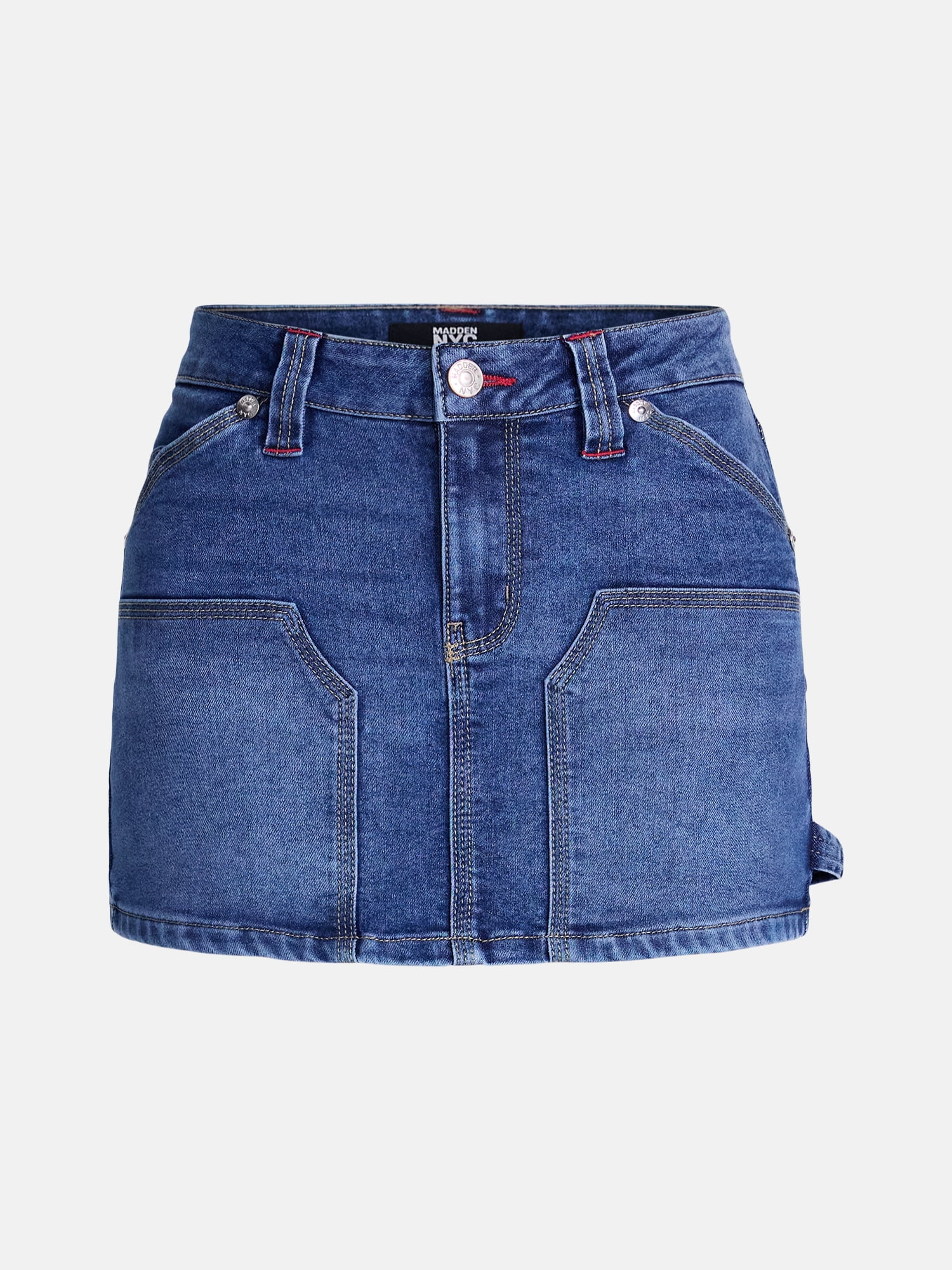 Madden NYC Women's Denim Micro Mini Cargo Skirt, Sizes XXS-XXL