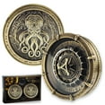 thumbnail image 4 of Bronze Cthulhu Metal DND Dice Set 7-in-2 Dual-Spin Wheels Unique Dice Pocket D20 Fidget Dice, 4 of 12
