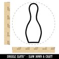 thumbnail image 2 of Bowling Pin Outline Rubber Stamp for Scrapbooking Crafting Stamping - Large 1-1/4 Inch, 2 of 7