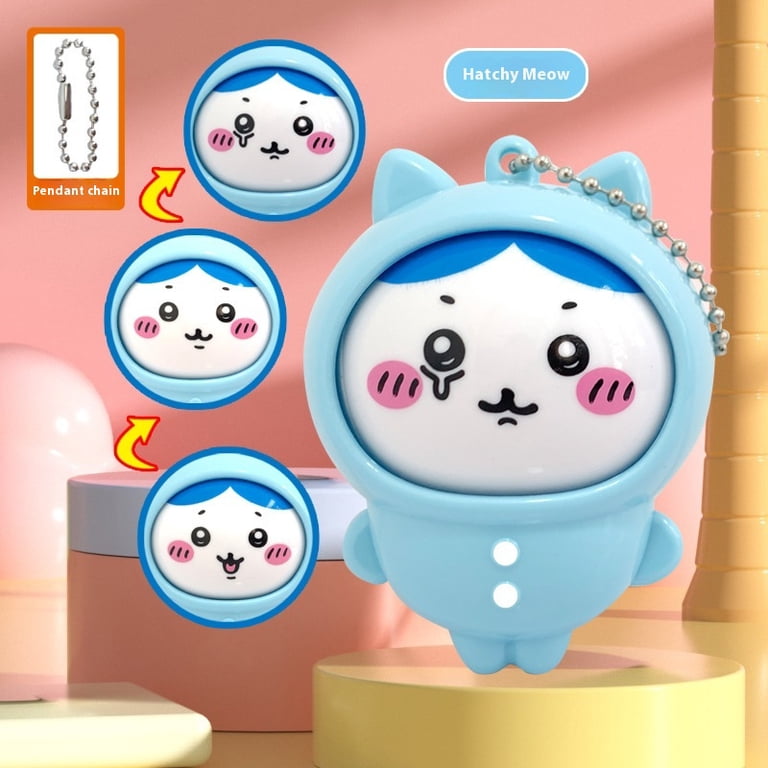 うさっち　A白＆ドライフラワー　Y白＆ブルー　イニシャルキーホルダー Chikawas Anime Face Changing Toy – Press To Transform Expression