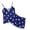 Blue, variant on BRICH Women's 2 Piece Polka Dot Printed Satin Lace Cami Top and Shorts Pajama Set White XL