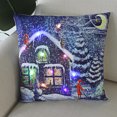 thumbnail image 1 of Fundas de almohada navideñas de lujo con luces LED, funda de almohada con luz navideña de 18x18 pulgadas, decoración para el hogar, sala de estar y dormitorio, 1 of 4