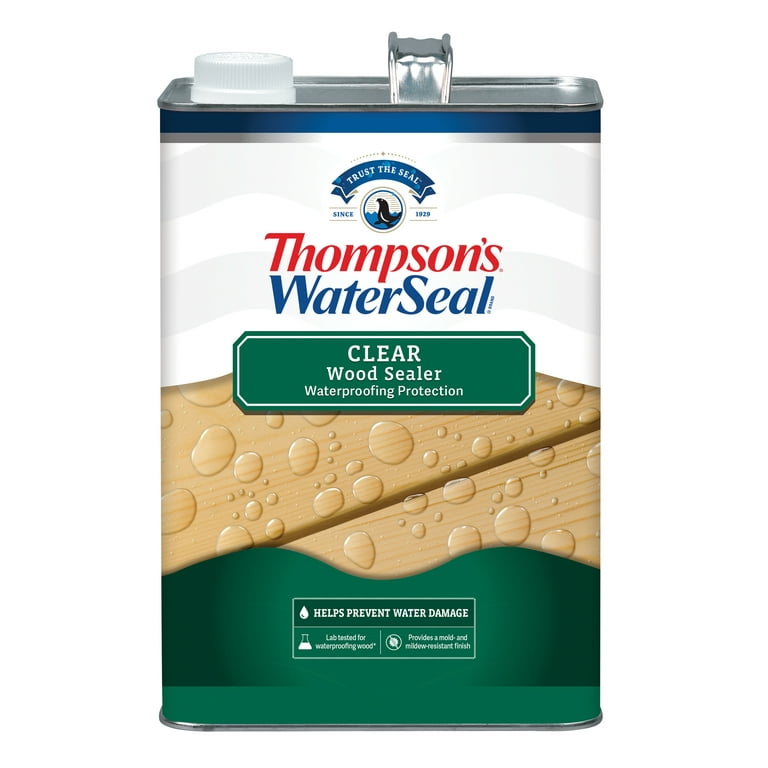 Thompson's WaterSeal Waterproofer Plus Wood Protector, Clear, 1 Gallon Thompson's WaterSeal Waterproofer Plus Wood Protector, Clear, 1 Gallon