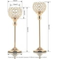thumbnail image 3 of VINCIGANT 16PCS Gold Crystal Candle Holders Pillars for Wedding Decoration,Votive Crystal Candle Holders for Dinner Table Room Party Rhinestone Decorative, 3 of 15