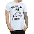 thumbnail image 3 of DC Comics Mens Superman Check Out My Profile T-Shirt, 3 of 5
