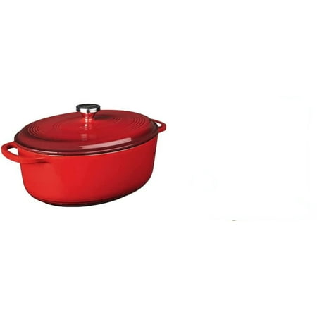 

EC7OD43 Enameled Cast Iron Oval Dutch Oven 7-Quart Red & Enameled Cast Iron and Stoneware Care Kit 12 oz
