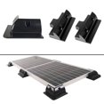 Arkzeo 7 pcs/set Black Solar Panel Mounting Bracket Kits Cable Entry