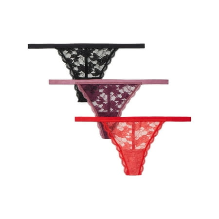 

Adore Me Blaire Allover Lace Pack G-String Women s Panties Plus and Regular Sizes