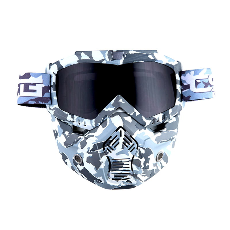 Motorcycle Goggles Mask Detachable Motocross Use Tactical Airsoft Goggles Mask 