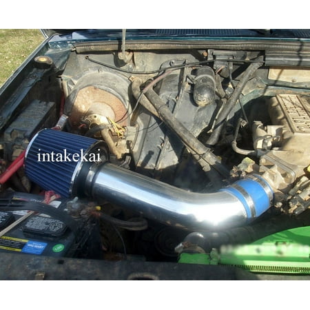 1990 Ford Bronco Performance Air Intake for 1986-1990 FORD BRONCO II / 1986 1987 1988 1989 1990 1991 1992 FORD RANGER 2.9L V6 OHV ENGINE (BLUE) ()