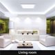 thumbnail image 5 of Paquete de 2 luces de techo LED de 9 W, luz de techo empotrada cuadrada, lámpara de panel plano ultrafina, 4000-4500 K (luz blanca neutra) - 5H0XT, 5 of 5