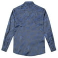 thumbnail image 5 of AZoiNM Men's Print Patchwork Casual Shirt Slim Fit Long Sleeve No Pocket, 5 of 10