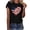 B-Black, variant on GERsome Womens American Flag T-Shirt 4th of July Patriotic Short Sleeve Shirts USA Flag Stars and Stripes Loose Fit Summer Tee S-3XL