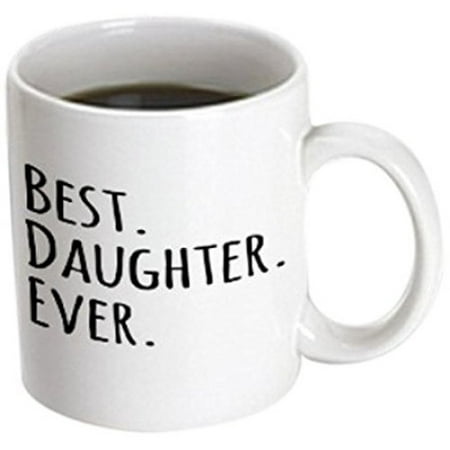 3dRose Best Daughter Ever - Gifts for family and relatives offspring children - black text, Magic Transforming Mug, (Best Kid Gifts Under $20)