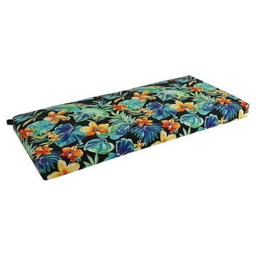 Blazing Needles 45-inch by 19-inch Patterned Outdoor Spun Polyester Loveseat Cushion