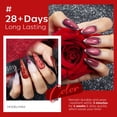 thumbnail image 4 of Set de esmaltes de uñas en gel Modelones 6, rojo, burdeos y morado con purpurina, 4 of 9