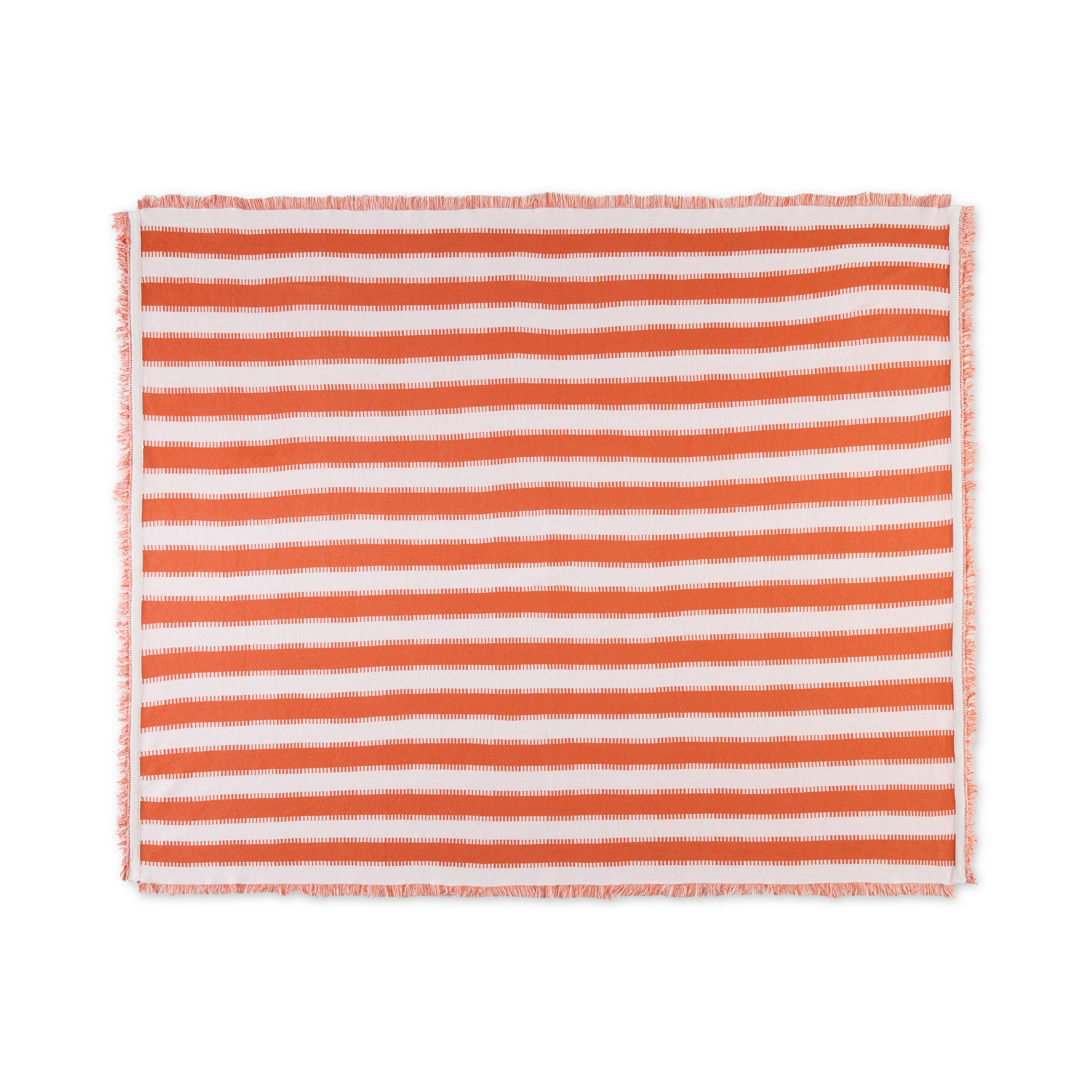 Mainstays by Becky G. & Alejandra Tapestry Knit Throw, Orange Stripe, 50" x 60"