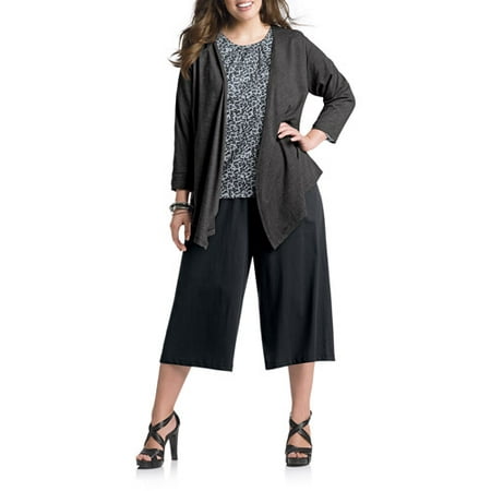 Just My Size Women's Plus-Size Knit Gauchos - Walmart.com
