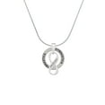 thumbnail image 2 of Delight Jewelry Silvertone Friends Infinity Sign Gymnastics Ring Charm Necklace, 18", 2 of 4