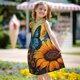 thumbnail image 5 of Fotbe Colorful Cloud Butterfly Sunflower Vestido de Dormir para Niñas de 3 a 10 Años, Mangas Cortas, Estilo Princesa, Pijama Camisón con Mangas Voladas-Large, 5 of 6