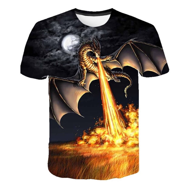 2023 camisetas de llamas ropa de verano nuevas camisetas sueltas informales para niños ropa de manga corta para niños y niñas camisetas disfraces 7T Gao Jinjia LED