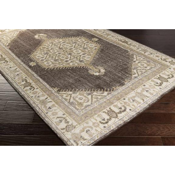 Hauteloom Clyo Wool Living Room, Bedroom Area Rug - Traditional - Dark Red, Medium Gray, Charcoal - 8' x 11'