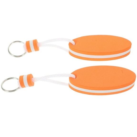 BEADCEST Boat Floating Keychain EVA Orange 2Pcs 2.8x2.4x0.8in