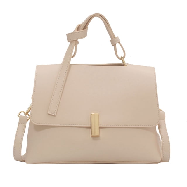 Nuevo bolso bandolera Joker PU con textura explosiva, bolso pequeño portátil, color blanco cremoso