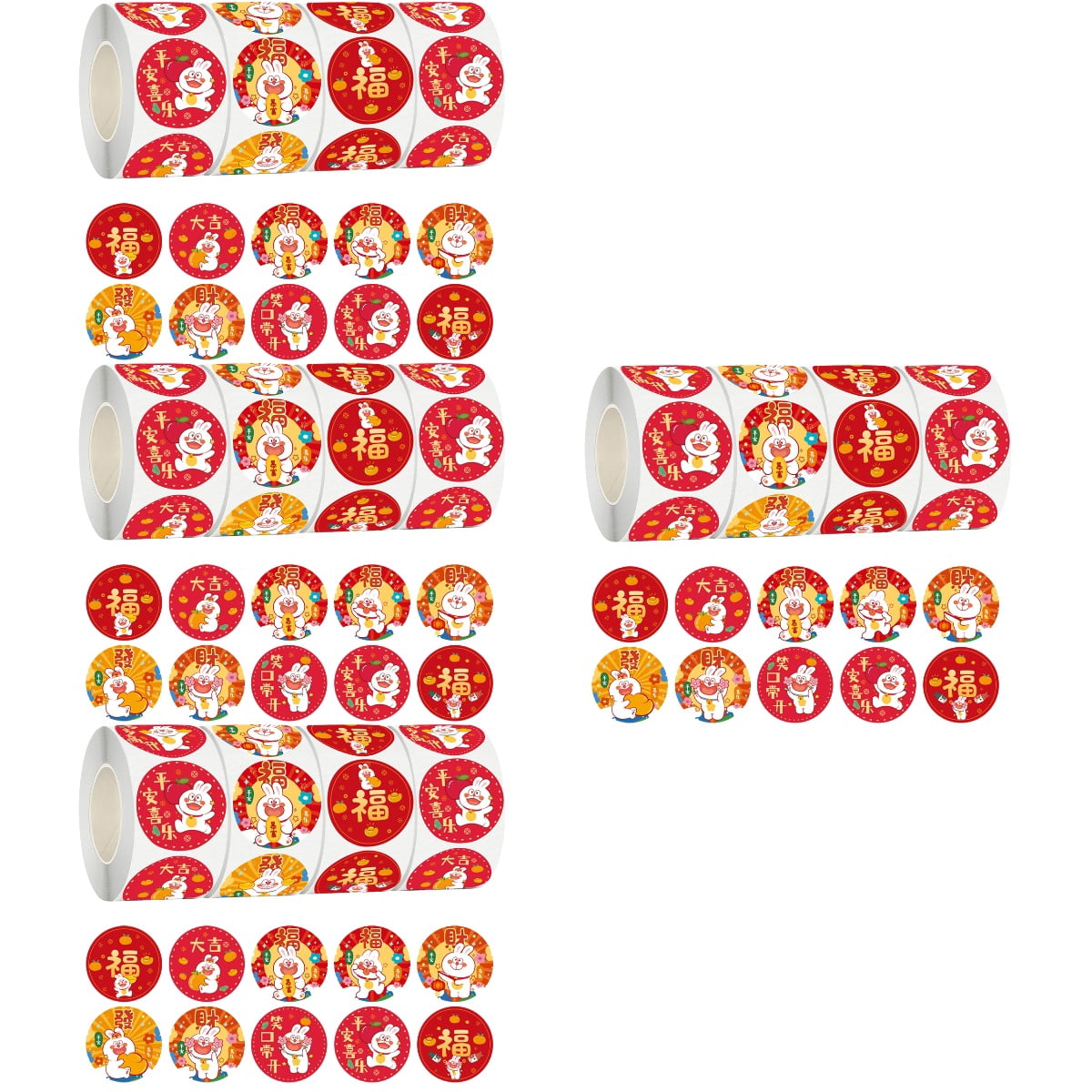 EXHUMKY New Year Holiday Stickers, Self-Adhesive Decorative Labels for Envelopes, Wrapping, and Party Supplies