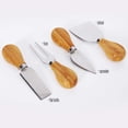 thumbnail image 5 of NutriChef PKCZBD10.5 - Bamboo Cheese Cutting Board Set - Flat Wood Serving Platter for Picnic Food or Wine - Rectangle Fruit and Meat Plate Kit w/ Bowl, Closing Drawer Tray, 4 Stainless Steel Knives, 5 of 9