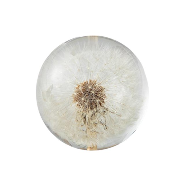 EZLIFE Adornos de bola de cristal de diente de león, regalo de cumpleaños de Navidad X0W8