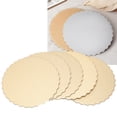 thumbnail image 4 of Planche à Gâteau, Base de Gâteau Ronde en Dentelle Décorative, Or+argent Réutilisable pour Muffin Biscuit 12 Pouces, 4 of 8