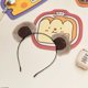 thumbnail image 4 of Oso de dibujos animados para el pelo, tarjeta para el lavado del cabello femenino, banda de terciopelo para el pelo con forma de conejo, diadema bonita, accesorios para el pelo, orejas de oso., 4 of 8