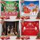 thumbnail image 2 of Fondo de tela para festival de Navidad, diseño de escena de fotografía de fiesta, pancarta de Papá Noel, tapiz de tela para decoración de habitación a juego, 2 of 6